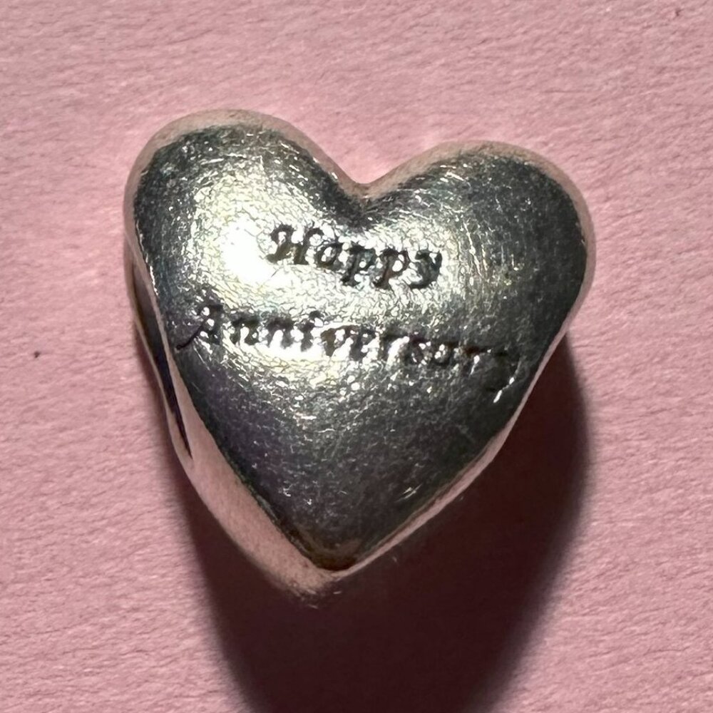 Happy Anniversary Heart Charm